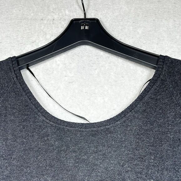 Lululemon Shirt Top Womens Size 10 Gray Flowy Short Sleeve Top Stretch - Picture 2 of 9